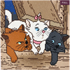 Crystal Art Kit "The Aristocats Kittens" 30 x 30 cm, mit Rahmen