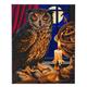 Crystal Art Kit "The Astrologer Owl" 40 x 50 cm, mit Rahmen
