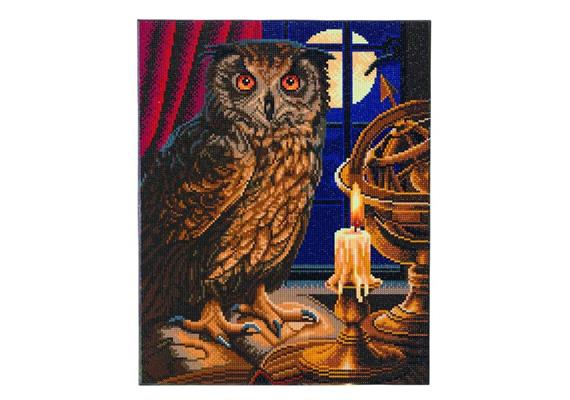 Crystal Art Kit "The Astrologer Owl" 40 x 50 cm, mit Rahmen