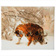 Crystal Art Kit "Tiger im Winter" 40 x 50 cm, mit Rahmen
