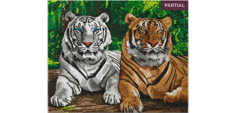 Crystal Art Kit "Tigers" 40 x 50 cm, mit Rahmen