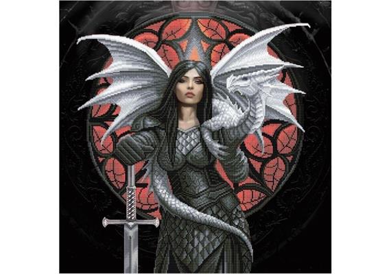 Crystal Art Kit "Valour" Anne Stokes, 70 x70 cm, mit Rahmen