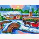 Crystal Art Kit "Winter Village" 40 x 50 cm, mit Rahmen