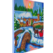Crystal Art Kit "Winter Village" 40 x 50 cm, mit Rahmen | Bild 2