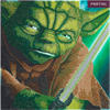 Crystal Art Kit Yoda 30 x 30 cm, mit Rahmen