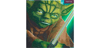 Crystal Art Kit Yoda 30 x 30 cm, mit Rahmen