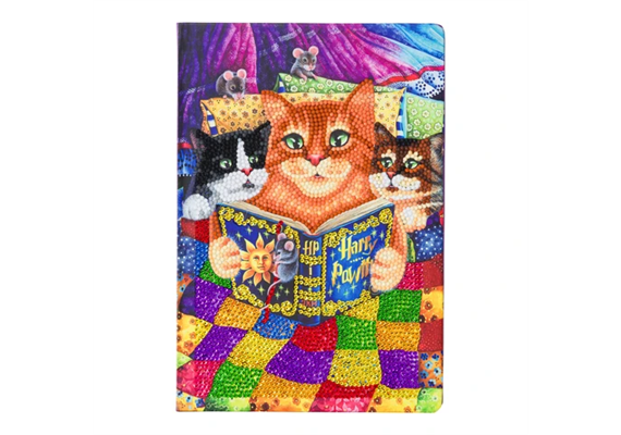 Crystal Art "Kitten Bedtime" Notizbuch Kit, 26 x 18 cm