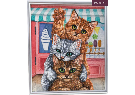 Crystal Art "Kittens" Bilderrahmen 21 x 25 cm