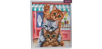 Crystal Art "Kittens" Bilderrahmen 21 x 25 cm