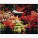 Crystal Art Leinwand Japanischer Tempel 40 x 50 cm