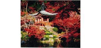 Crystal Art Leinwand Japanischer Tempel 40 x 50 cm