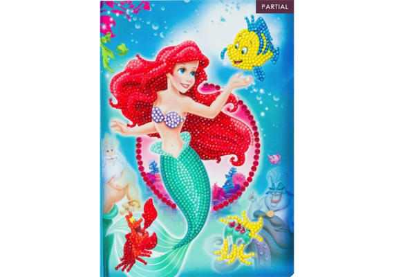 Crystal Art "Little Mermaid" Notizbuch Kit, 26 x 18 cm