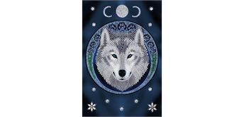 Crystal Art "Lunar Wolf"Notizbuch Kit, 26 x 18 cm