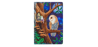 Crystal Art "Owl and Fairy Tree" Notizbuch Kit, 26 x 18 cm