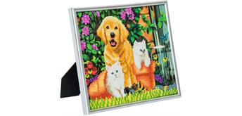 Crystal Art "Picture Frame Kit" Cat and Dog 21 x 25 cm