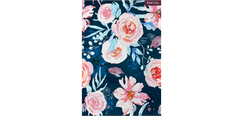 Crystal Art "Pretty Pink Flowers" Notizbuch Kit, 26 x 18 cm