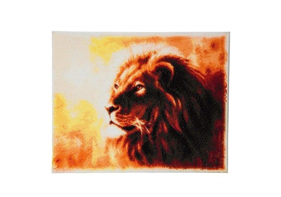 Crystal Art Proud Lion Kit, 40 x 50 cm, mit Rahmen