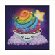 Crystal Art "Rainbow Cupcake" Bilderrahmen 16 x 16 cm