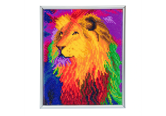 Crystal Art "Rainbow Lion" Bilderrahmen 21 x 25 cm
