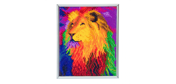 Crystal Art "Rainbow Lion" Bilderrahmen 21 x 25 cm