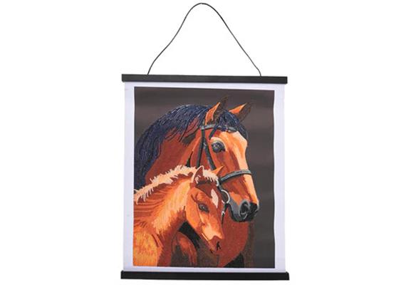 Crystal Art Scroll Chestnut Mares 35 x 45 cm