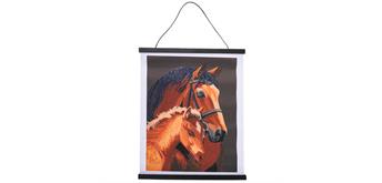 Crystal Art Scroll Chestnut Mares 35 x 45 cm