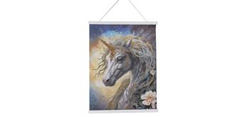 Crystal Art Scroll Cosmic Unicorn, 40 x 50 cm