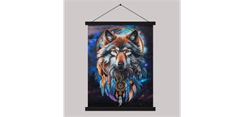 Crystal Art Scroll Enchanted Wolf 40 x 50 cm