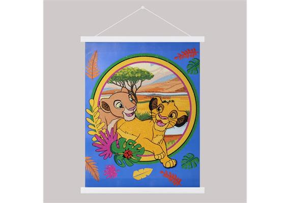 Crystal Art Scroll Lion King 40 x 50 cm