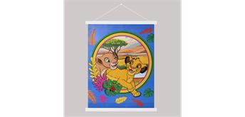 Crystal Art Scroll Lion King 40 x 50 cm