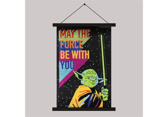 Crystal Art Scroll Mini Yoda 20 x 30 cm