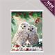 Crystal Art Scroll Snowy Owls Sanctuary, 40 x 50 cm