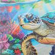 Crystal Art Scroll Tropical Turtle Paradise 40 x 50 cm | Bild 4