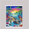 Crystal Art Scroll Tropical Turtle Paradise 40 x 50 cm