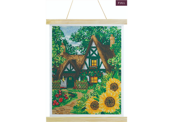 Crystal Art Scroll Woodland Thatch 35 x 45 cm