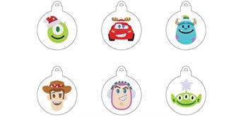 Crystal Art Set of 6 Disney Pixar Crystal Hanging Decorations