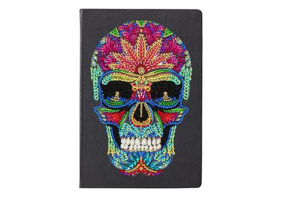 Crystal Art "Skull" Notizbuch Kit, 26 x 18 cm