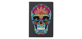 Crystal Art "Skull" Notizbuch Kit, 26 x 18 cm