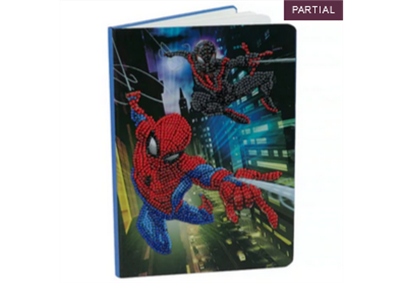 Crystal Art "Spiderman" Notizbuch Kit, 26 x 18 cm