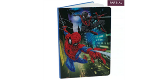 Crystal Art "Spiderman" Notizbuch Kit, 26 x 18 cm