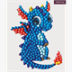 Crystal Art Sticker Cute Dinosaurier 9 x 9 cm