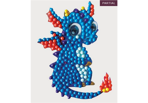 Crystal Art Sticker Cute Dinosaurier 9 x 9 cm