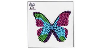 Crystal Art Sticker "Disco Butterfly" Motif mit Werkzeug