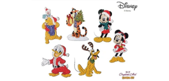 Crystal Art Sticker Disney Christmas Friends Set of 10