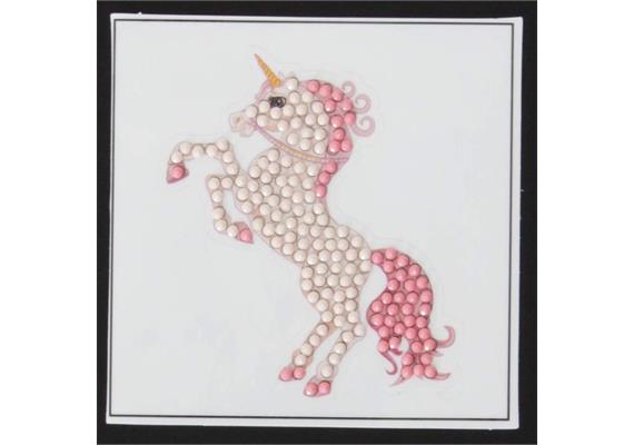 Crystal Art Sticker Einhorn 9 x 9 cm