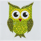 Crystal Art Sticker "Green Owl" Motif mit Werkzeug