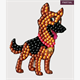 Crystal Art Sticker Joyful Dog 9 x 9 cm