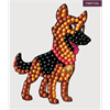 Crystal Art Sticker Joyful Dog 9 x 9 cm