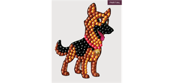 Crystal Art Sticker Joyful Dog 9 x 9 cm