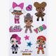Crystal Art Sticker LOL Characters Set of 10